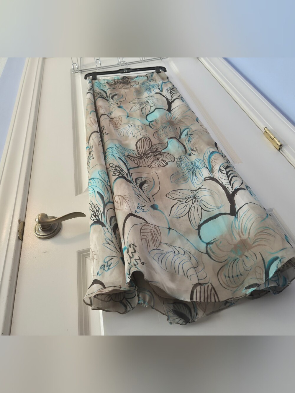 Vintage Dana Buchman Floral Silk Maxi Skirt